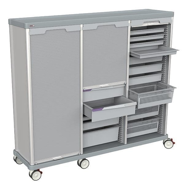 Lakeside Triple Door Logistics Supply Cart, 71 Inches Tall TRS-180T